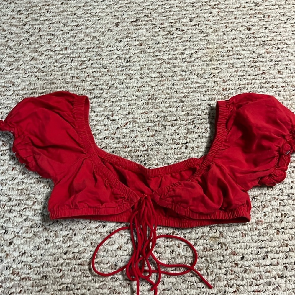 Red Cropped Top